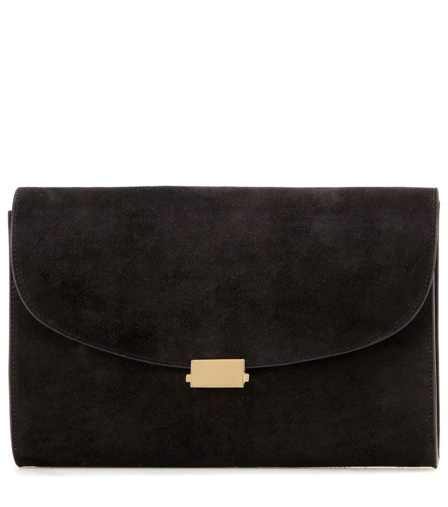 Suede clutch